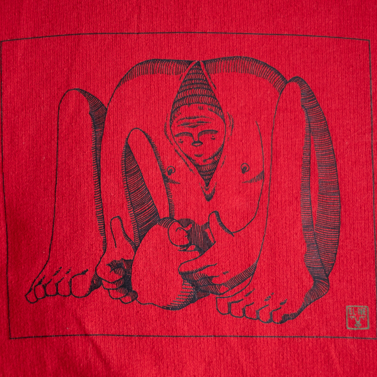 a big one: red sweatshirt, L
