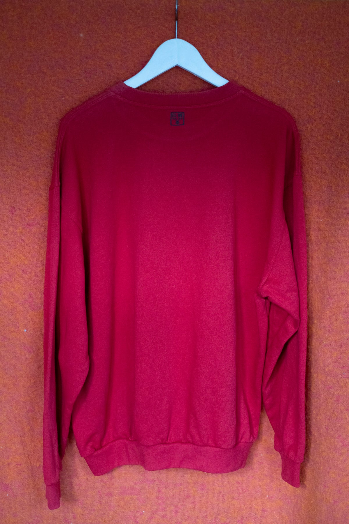 a big one: red sweatshirt, L